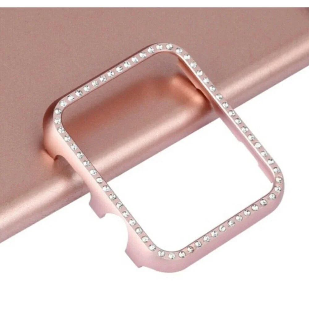 42mm Rose Gold Women's Bling Crystal Diamonds Case For Apple Watch L201